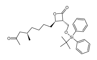 (2'R,3'R,4R)-8-(3'-(((tert-butyldiphenylsilyl)oxy)methyl)-4'-oxo-2'-oxetanyl)-4-methyl-2-octanone Structure