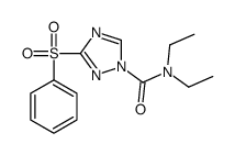 3-(benzenesulfonyl)-N,N-diethyl-1,2,4-triazole-1-carboxamide Structure