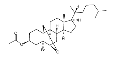 5-Bromo-6β,19-epoxy-5α-cholestan-3β-ol acetate structure