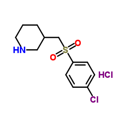 3-(4-Chloro-benzenesulfonylmethyl)-piperidine hydrochloride Structure