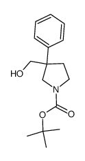 Tert-Butyl 3-(Hydroxymethyl)-3-Phenylpyrrolidine-1-Carboxylate结构式