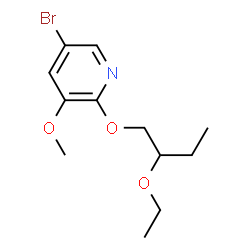 5-Bromo-2-(2-ethoxybutoxy)-3-methoxypyridine结构式