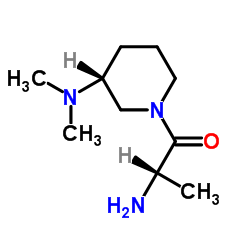 (2S)-2-Amino-1-[(3R)-3-(dimethylamino)-1-piperidinyl]-1-propanone结构式