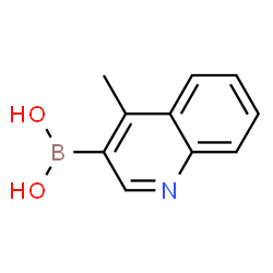 (4-甲基喹啉-3-基)硼酸结构式