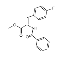 (Z)-2-Benzoylamino-3-(4-fluoro-phenyl)-acrylic acid methyl ester结构式