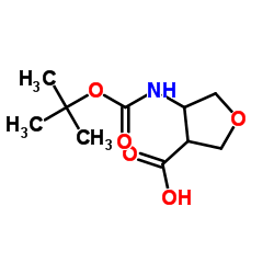 4-({[(2-Methyl-2-propanyl)oxy]carbonyl}amino)tetrahydro-3-furancarboxylic acid图片