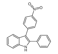 3-(4-nitrophenyl)-2-phenyl-1H-indole Structure