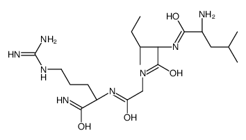 (2S,3S)-N-[2-[[(2S)-1-amino-5-(diaminomethylideneamino)-1-oxopentan-2-yl]amino]-2-oxoethyl]-2-[[(2S)-2-amino-4-methylpentanoyl]amino]-3-methylpentanamide结构式