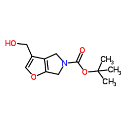 Tert-Butyl 3-(Hydroxymethyl)-4H-Furo[2,3-C]Pyrrole-5(6H)-Carboxylate Structure