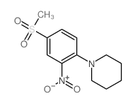 1-(4-methylsulfonyl-2-nitro-phenyl)piperidine structure