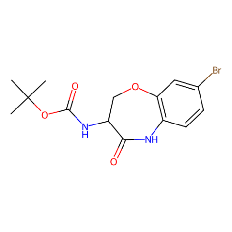 tert-butyl N-[(3R)-8-bromo-4-oxo-3,5-dihydro-2H-1,5-benzoxazepin-3-yl]carbamate结构式