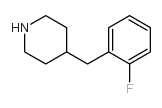 4-[(2-氟苯基)甲基]哌啶结构式