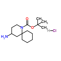 2-Methyl-2-propanyl 4-amino-1-azaspiro[5.5]undecane-1-carboxylate hydrochloride (1:1)结构式