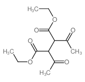 Butanedioic acid,2,3-diacetyl-, 1,4-diethyl ester Structure