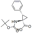 (1R,2S)-trans-1-(Boc-amino)-2-phenylcyclopropanecarboxylic acid Structure