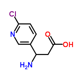 3-AMINO-3-(6-CHLORO-PYRIDIN-3-YL)-PROPIONIC ACID结构式