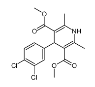 4-(3,4-二氯苯基)-2,6-二甲基-1,4-二氢吡啶-3,5-二羧酸二甲酯结构式