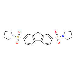 2,7-bis(pyrrolidin-1-ylsulfonyl)-9H-fluorene结构式