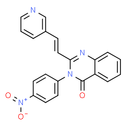 3-{4-nitrophenyl}-2-[2-(3-pyridinyl)vinyl]-4(3H)-quinazolinone Structure