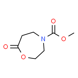 1,4-Oxazepine-4(5H)-carboxylic acid,tetrahydro-7-oxo-,methyl ester结构式