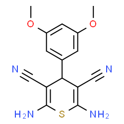 2,6-Diamino-4-(3,5-dimethoxyphenyl)-4H-thiopyran-3,5-dicarbonitrile structure