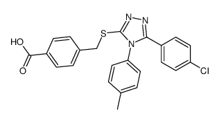 4-({[5-(4-Chlorophenyl)-4-(4-methylphenyl)-4H-1,2,4-triazol-3-yl] sulfanyl}methyl)benzoic acid结构式