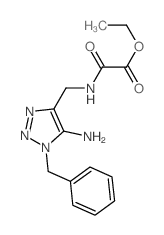 Acetic acid, [[[5-amino-1- (phenylmethyl)-1H-1,2, 3-triazol-4-yl]methyl]amino]oxo-, ethyl ester Structure