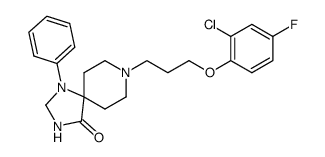 8-[3-(2-chloro-4-fluoro-phenoxy)-propyl]-1-phenyl-1,3,8-triaza-spiro[4.5]decan-4-one结构式