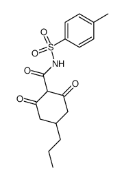 5-PROPYL-2-(N-p-TOLUENESULFONYLCARBAMOYL)-1,3-CYCLOHEXANEDIONE Structure