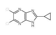 1H-Imidazo[4,5-b]pyrazine,5,6-dichloro-2-cyclopropyl- Structure