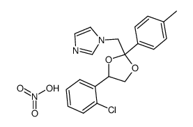 1-[4-(2-Chloro-phenyl)-2-p-tolyl-[1,3]dioxolan-2-ylmethyl]-1H-imidazole; compound with nitric acid Structure