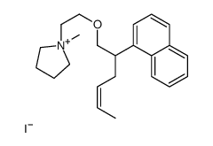 1-methyl-1-[2-[(E)-2-naphthalen-1-ylhex-4-enoxy]ethyl]pyrrolidin-1-ium,iodide结构式