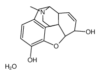 (4R,4aR,7S,7aR,12bS)-3-methyl-2,4,4a,7,7a,13-hexahydro-1H-4,12-methanobenzofuro[3,2-e]isoquinoline-7,9-diol,hydrate Structure