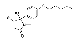 4-bromo-5-hydroxy-1-methyl-5-(4-pentyloxy-phenyl)-1,5-dihydro-pyrrol-2-one Structure