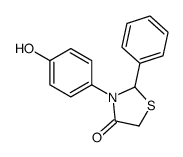 3-(4-hydroxyphenyl)-2-phenyl-1,3-thiazolidin-4-one结构式