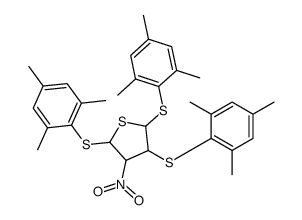 3-nitro-2,4,5-tris[(2,4,6-trimethylphenyl)sulfanyl]thiolane Structure