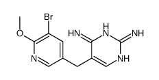 5-[(5-bromo-6-methoxy-pyridin-3-yl)methyl]pyrimidine-2,4-diamine结构式