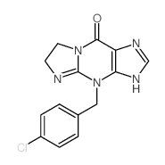 9H-Imidazo[1,2-a]purin-9-one,4-[(4-chlorophenyl) methyl]-1,4,6,7-tetrahydro- structure