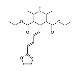 4-(4-furan-2-yl-buta-1,3-dienyl)-2,6-dimethyl-1,4-dihydro-pyridine-3,5-dicarboxylic acid diethyl ester Structure