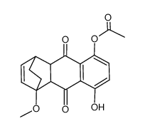 5-Acetoxy-1,4,4a,9a-tetrahydro-8-hydroxy-1-methoxy-1,4-ethano-9,10-anthrachinon结构式