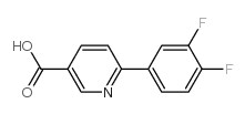 6-(3,4-Difluorophenyl)-nicotinic acid结构式