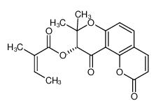 (+)-(3'S)-3'-angeloyloxy-4'-oxo-(3',4')-dihydroseselin结构式