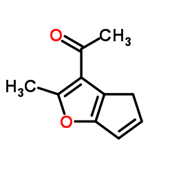 Ethanone, 1-(2-methyl-4H-cyclopenta[b]furan-3-yl)- (9CI)结构式