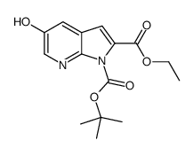 2-Ethyl 1-(2-methyl-2-propanyl) 5-hydroxy-1H-pyrrolo[2,3-b]pyridi ne-1,2-dicarboxylate Structure