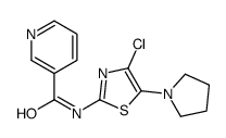 N-(4-chloro-5-pyrrolidin-1-yl-1,3-thiazol-2-yl)pyridine-3-carboxamide结构式