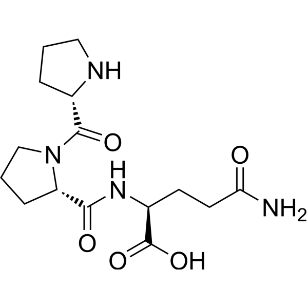 H-Pro-Pro-Gln-OH trifluoroacetate salt structure