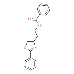 N-(2-(2-(pyridin-3-yl)thiazol-4-yl)ethyl)benzamide结构式