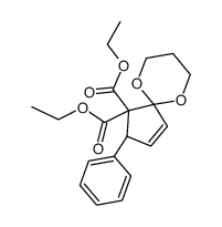 2-Phenyl-6,10-dioxa-spiro[4.5]dec-3-ene-1,1-dicarboxylic acid diethyl ester Structure