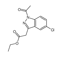 ethyl 2-(1-acetyl-5-chloroindazol-3-yl)acetate结构式