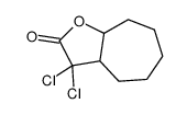 (3aR,8aS)-3,3-dichloro-4,5,6,7,8,8a-hexahydro-3aH-cyclohepta[b]furan-2-one结构式